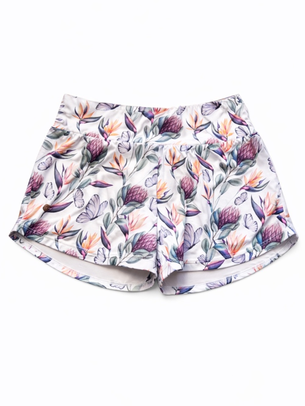 Love Fitness Island Dreams Runners Shorts Tropical Print M